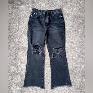 BDG wide and flared black ripped jeans